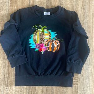 Toddler Girl Ruffle Pumpkin Sweatshirt 4t